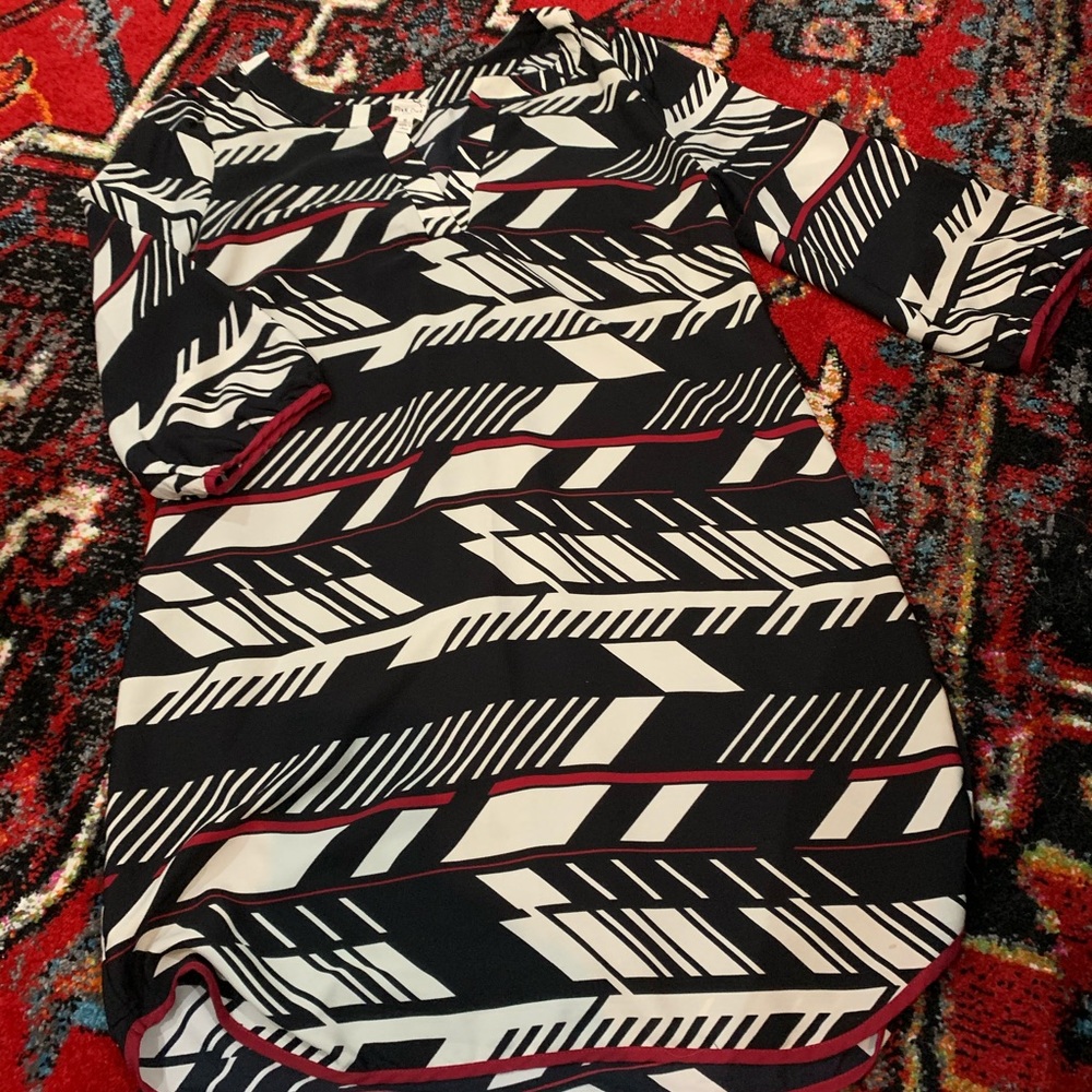 Western print tunic dress